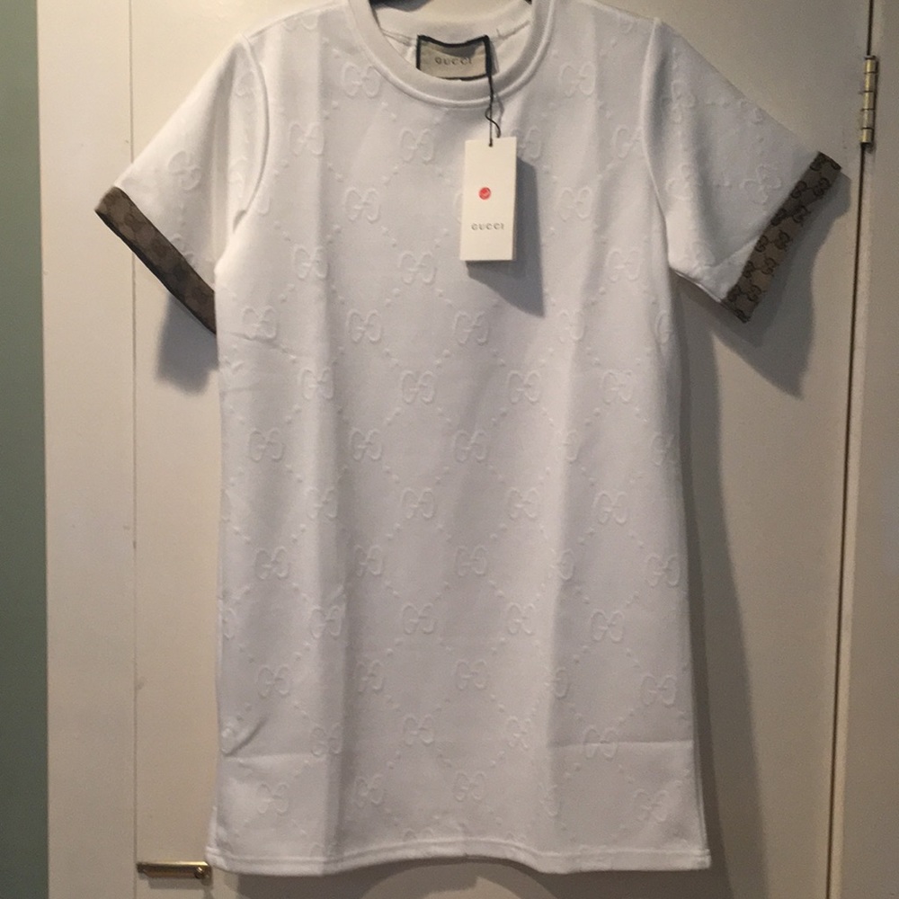 Gucci Embossed White Dress